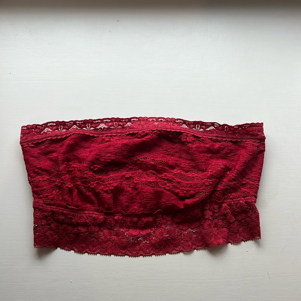 FREE PEOPLE red lacy bandeau